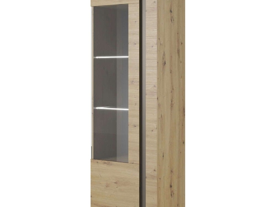 Βιτρίνα 36146-ARC-HV Artisan+Γραφίτης 60x194x40cm Μοριοσανίδα,Γυαλί