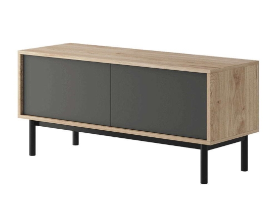 Έπιπλο Τηλεόρασης 02108-BS-STV 104x57x39cm Natural-Anthracite Μοριοσανίδα