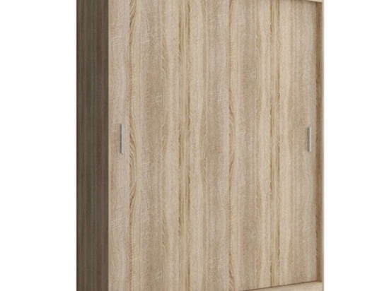 Ντουλάπα Δίφυλλη Συρόμενη 24114-WKs-130 130x200x62cm Natural Δίφυλλη Μοριοσανίδα