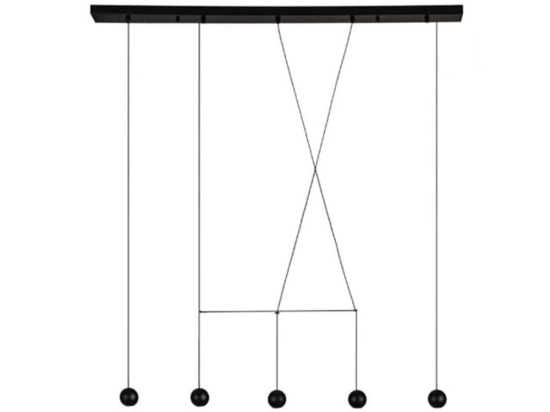 Φωτιστικό Οροφής-Ράγα Led 1909 5x4.5W 3000K 110Lm Black Αλουμίνιο
