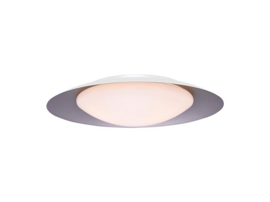 Φωτιστικό Οροφής - Πλαφονιέρα Led Φ50 1960 28W 3000K 90Lm White-Chrome Μέταλλο,Ακρυλικό