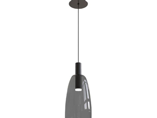 Φωτιστικό Οροφής Led 1965 5W 3000K 90Lm Grey-Black Μέταλλο,Γυαλί