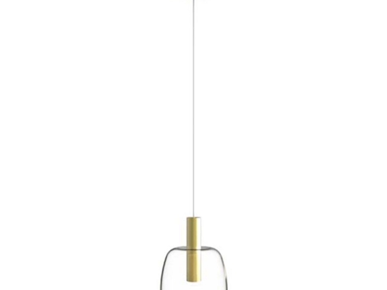 Φωτιστικό Οροφής Led 1968 5W 3000K 90Lm Clear-Gold Μέταλλο,Γυαλί