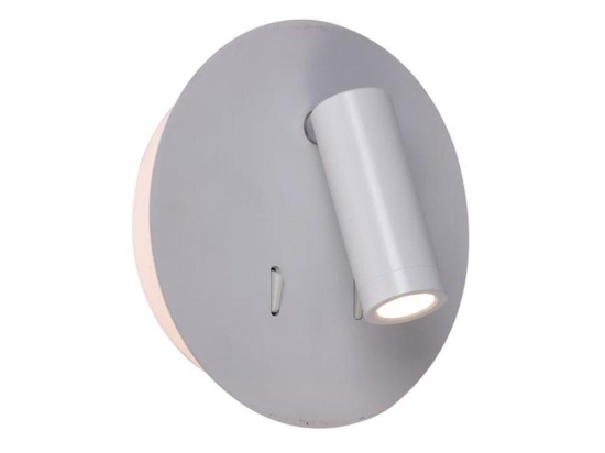 Φωτιστικό Τοίχου - Σποτ Led H56 3W+6W 3000K 85Lm White Αλουμίνιο