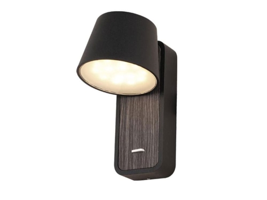 Φωτιστικό Τοίχου - Απλίκα Led H-61 7W 3000K 85Lm Brown-Black Αλουμίνιο