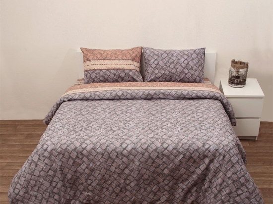 Παπλωματοθήκη Des. 6003 Σετ 2τμχ. Brown Anna Riska Μονό 160x240cm 100% Βαμβάκι