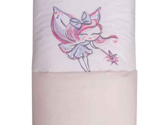Παπλωματοθήκη Βρεφική Des. Felicia White-Pink Anna Riska 100x150cm 100% Βαμβάκι