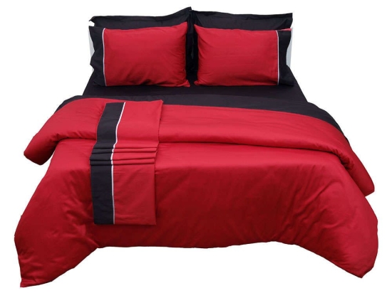 Πάπλωμα Διπλής Όψεως Luxury Bicolour 2 Red/Black Anna Riska Υπέρδιπλo 220x240cm 100% Βαμβακοσατέν