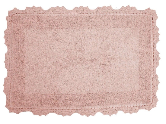 Πατάκι Μπάνιου Des. Lace Blush Pink Anna Riska 50 X 80 50x80cm 100% Βαμβάκι