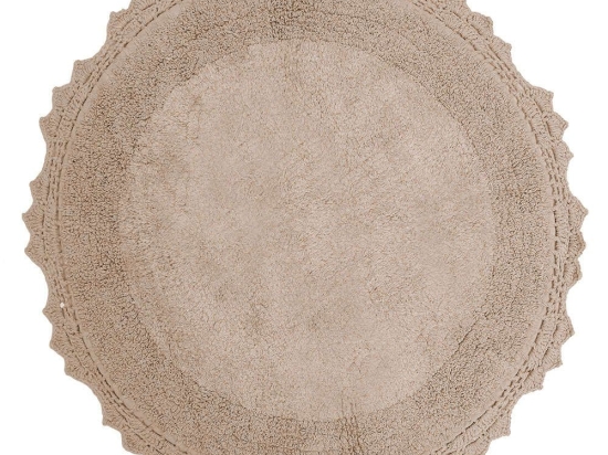 Πατάκι Μπάνιου Στρογγυλό Des. Lace Linen Anna Riska 60X60 60x60cm 100% Βαμβάκι