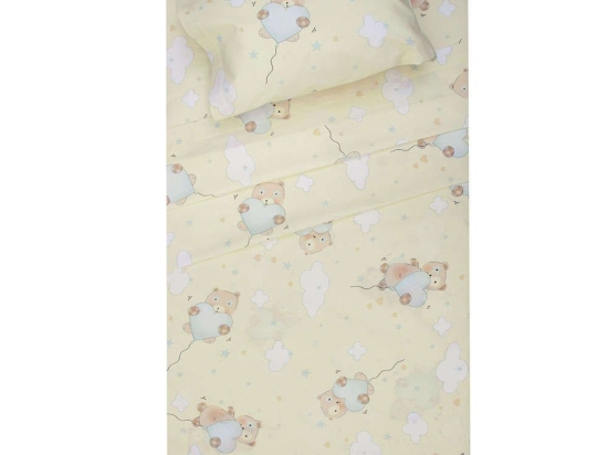 Πάπλωμα Παιδικό Σχ. Έβαν Σετ 2τμχ Yellow Viopros Μονό 160x240cm 100% Βαμβάκι