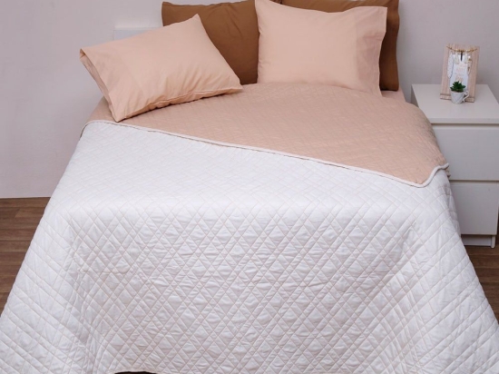 Κουβερλί 5100 Ecru-Beige Viopros Μονό 160x240cm Microfiber