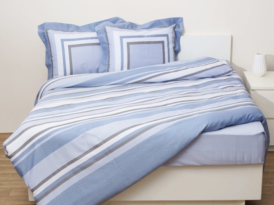 Πάπλωμα Prime Alcazar (Σετ 3τμχ) Blue Anna Riska Υπέρδιπλο 220x240cm 100% Βαμβακοσατέν