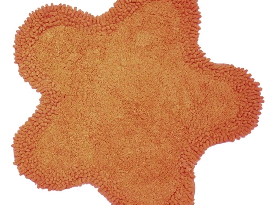 Ταπέτο Μπάνιου Μαργαρίτα Orange Viopros 50 x 50cm 100% Βαμβάκι