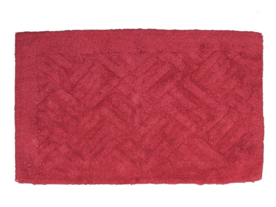 Ταπέτο Μπάνιου Άλφα Red Viopros 50 X 80 100% Βαμβάκι