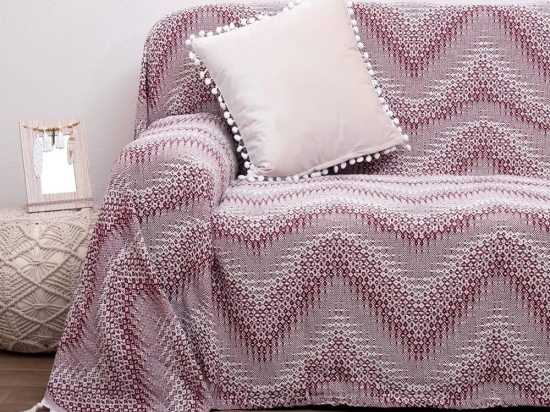 Ριχτάρι 3045 Bordo Viopros Πολυθρόνα 175x175cm 100% Βαμβάκι