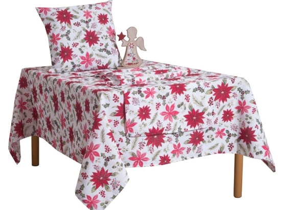 Καρέ Χριστουγεννιάτικο 4448  White-Red Viopros 85X85