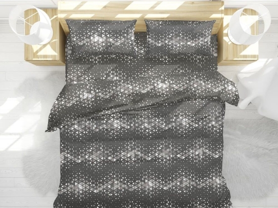 Κουβερλί Κάρτερ (Σετ 2τμχ) Anthracite Viopros Ημίδιπλο 180x240cm 100% Βαμβάκι