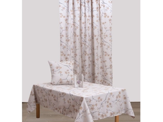Μαξιλάρι Διακοσμητικό (Με Γέμιση) Ρούμπι Beige Viopros 45X45 45x45cm Βαμβάκι-Πολυέστερ