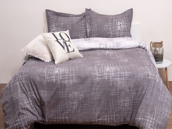 Πάπλωμα Μάρλον (Σετ 3τμχ) Wenge Viopros Υπέρδιπλο 220x240cm 100% Βαμβακοσατέν