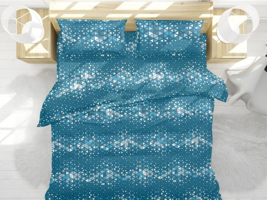 Πάπλωμα Κάρτερ (Σετ 2τμχ) Petrol Viopros Μονό 160x240cm 100% Βαμβάκι