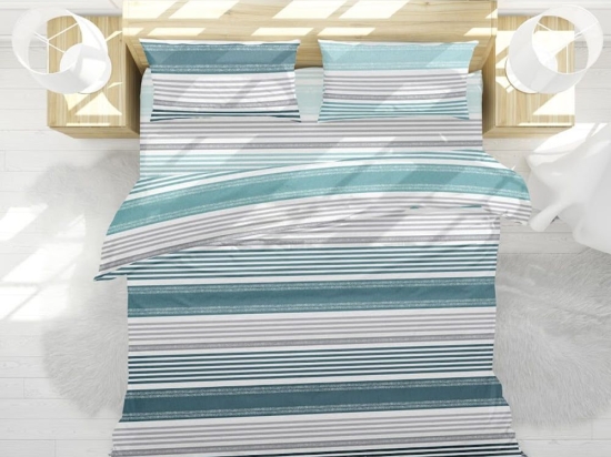 Πάπλωμα Ντάλας (Σετ 2τμχ) Petrol Viopros Μονό 160x240cm 100% Βαμβάκι