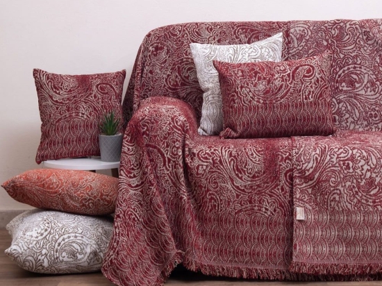 Ριχτάρι 2208 Bordo Viopros Διθέσιο 180x240cm Chenille