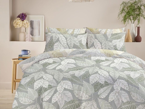 Παπλωματοθήκη 833 Grey-Green Viopros Μονό 160x240cm Βαμβάκι-Πολυέστερ