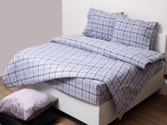 Παπλωματοθήκη 2548 Φανελένια Grey Viopros Υπέρδιπλo 220x240cm 100% Βαμβακερή Φανέλα