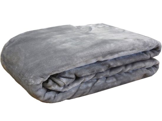 Κουβέρτα Βελουτέ 3 Grey Anna Riska Υπέρδιπλo 220x240cm Πολυέστερ
