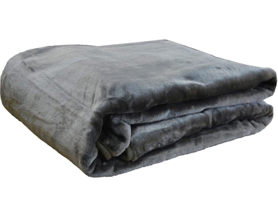 Κουβέρτα Βελουτέ 5 Anthracite Anna Riska Υπέρδιπλo 220x240cm Πολυέστερ