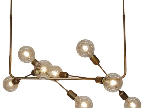 Φωτιστικό Οροφής - Ράγα Led HL-3524-8 77-3804 Eric Old Bronze  Homelighting Μέταλλο