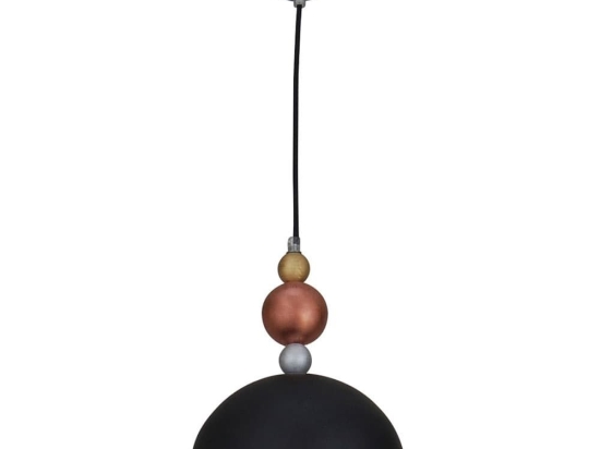 Φωτιστικό Οροφής Κρεμαστό HL-045RS-1P 77-2742 Mona Black  Homelighting Μέταλλο,Ξύλο