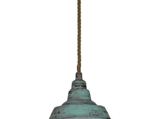 Φωτιστικό Οροφής Κρεμαστό HL-230SG-1P 77-3007 Cecropia Worn Copper Green & Copper  Homelighting Μέταλλο