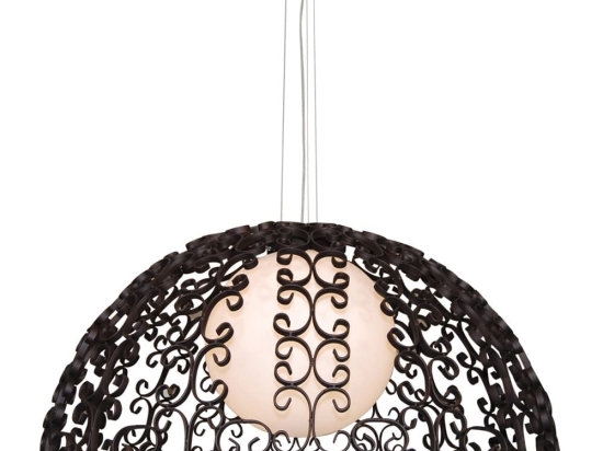 Φωτιστικό Οροφής Κρεμαστό HL-3586-1XLP3 77-4299 Bale Rusty Brown Φ155 Homelighting Μέταλλο