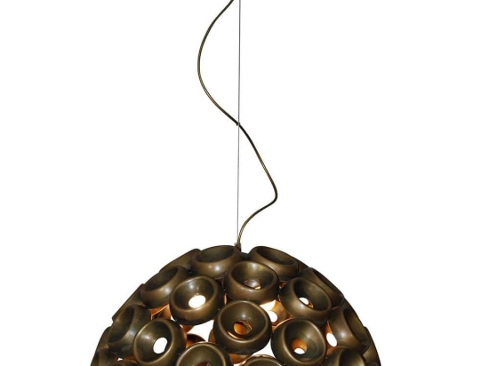 Φωτιστικό Οροφής Κρεμαστό HL-3590-L 77-4330 Darina Old Bronze Φ62 Homelighting Μέταλλο