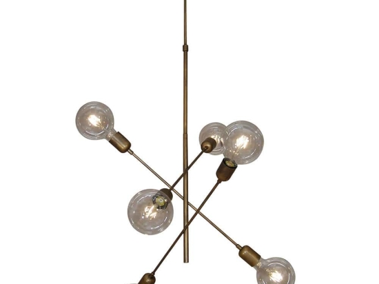 Φωτιστικό Οροφής Κρεμαστό Led HL-3524-6 77-3803 Eric Old Bronze & White  Homelighting Μέταλλο