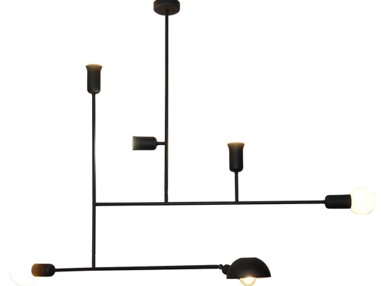 Φωτιστικό Οροφής Κρεμαστό Led HL-3525-6 77-3814 Rodney Black  Homelighting Μέταλλο