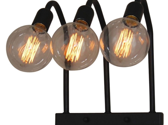 Φωτιστικό Τοίχου - Απλίκα HL-301-W3 77-3124 Hydra Black Homelighting Μέταλλο
