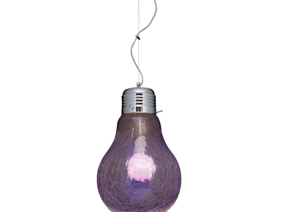 Φωτιστικό Οροφής 77-1866 1888-35 Laba Crakele Purple Homelighting Γυαλί