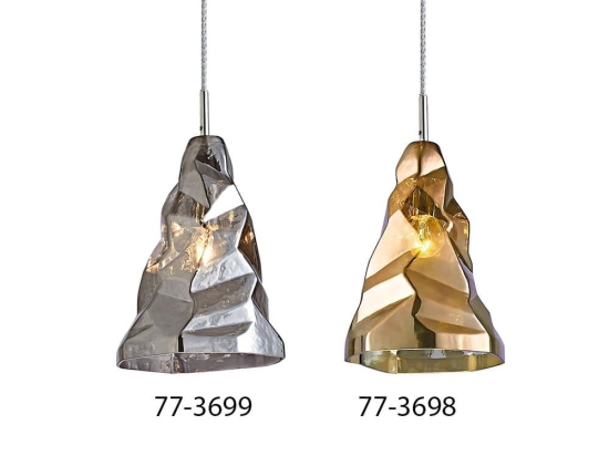 Φωτιστικό Οροφής 77-3698 SE4312-01 GO Luigi Gold Homelighting Γυαλί