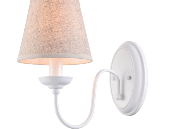 Φωτιστικό Τοίχου - Απλίκα 77-3672 C111-1 Orion White & White Shade A4 White Mat Homelighting Μέταλλο,Ύφασμα