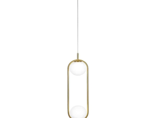 Φωτιστικό Οροφής SE 110-2 77-4489 Prato Pendant Brass Gold Homelighting Μέταλλο,Γυαλί