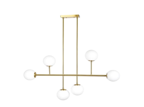 Φωτιστικό Οροφής  SE 110-6 77-4491 Prato Pendant Brass Gold Homelighting Μέταλλο,Γυαλί