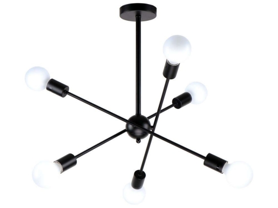Φωτιστικό Οροφής Gwen 77-8091 75x75x57 Black Homelighting Μέταλλο