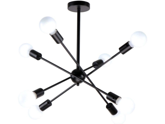 Φωτιστικό Οροφής Gwen 77-8092 75x75x57 Black Homelighting Μέταλλο