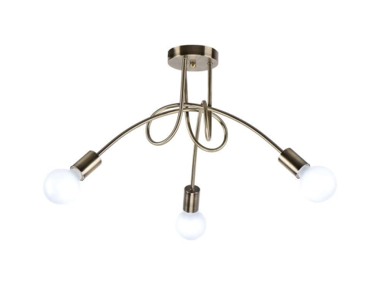 Φωτιστικό Οροφής-Πλαφονιέρα Quirkly 77-8089 64x64x38 Antique Bronze Homelighting Μέταλλο