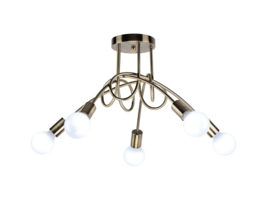 Φωτιστικό Οροφής-Πλαφονιέρα Quirkly 77-8090 64x64x38 Antique Bronze Homelighting Μέταλλο