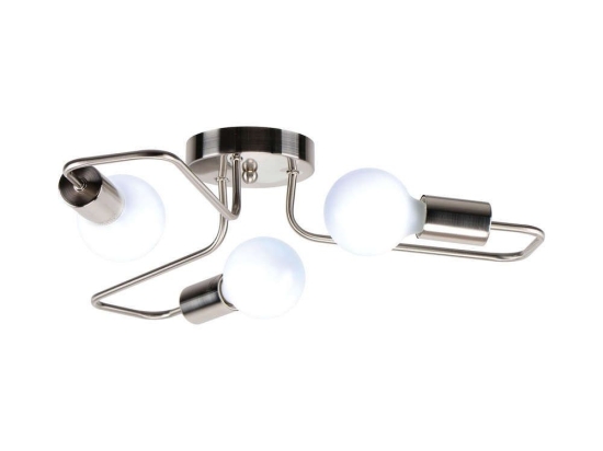 Φωτιστικό Οροφής-Πλαφονιέρα Shevy 77-8087 52x52x14 Nickel Homelighting Μέταλλο