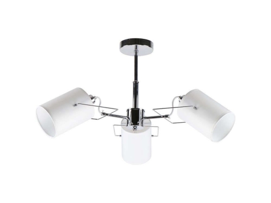 Φωτιστικό Οροφής Shiro 77-8100 70x70x37 Chrome-White Homelighting Μέταλλο,Ύφασμα